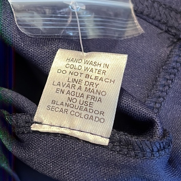 ENTRO large womens feather print ruched empire waist with lavender velvet trim - Picture 10 of 14